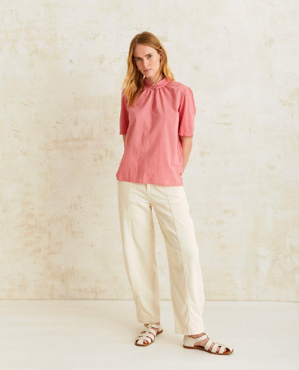 yerse Blusa algodón orgánico rosa Precio de fábrica
