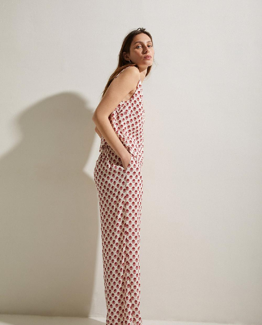 yerse Pantalón fluido estampado crudo Oferta especial de fábrica