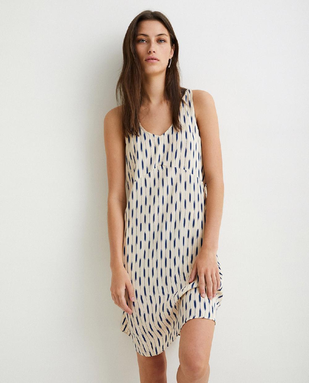 yerse Vestido corto fluido crudo Superdescuento