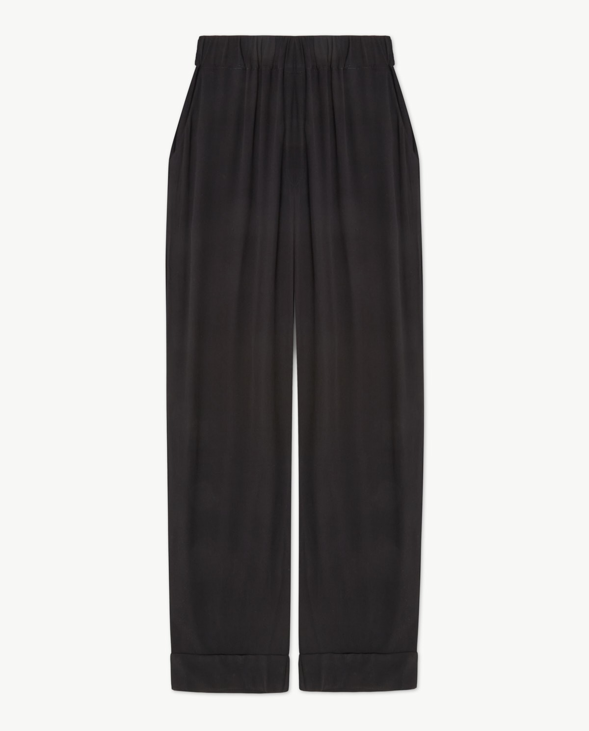 yerse Pantalón fluido recto negro Ahorra y exporta