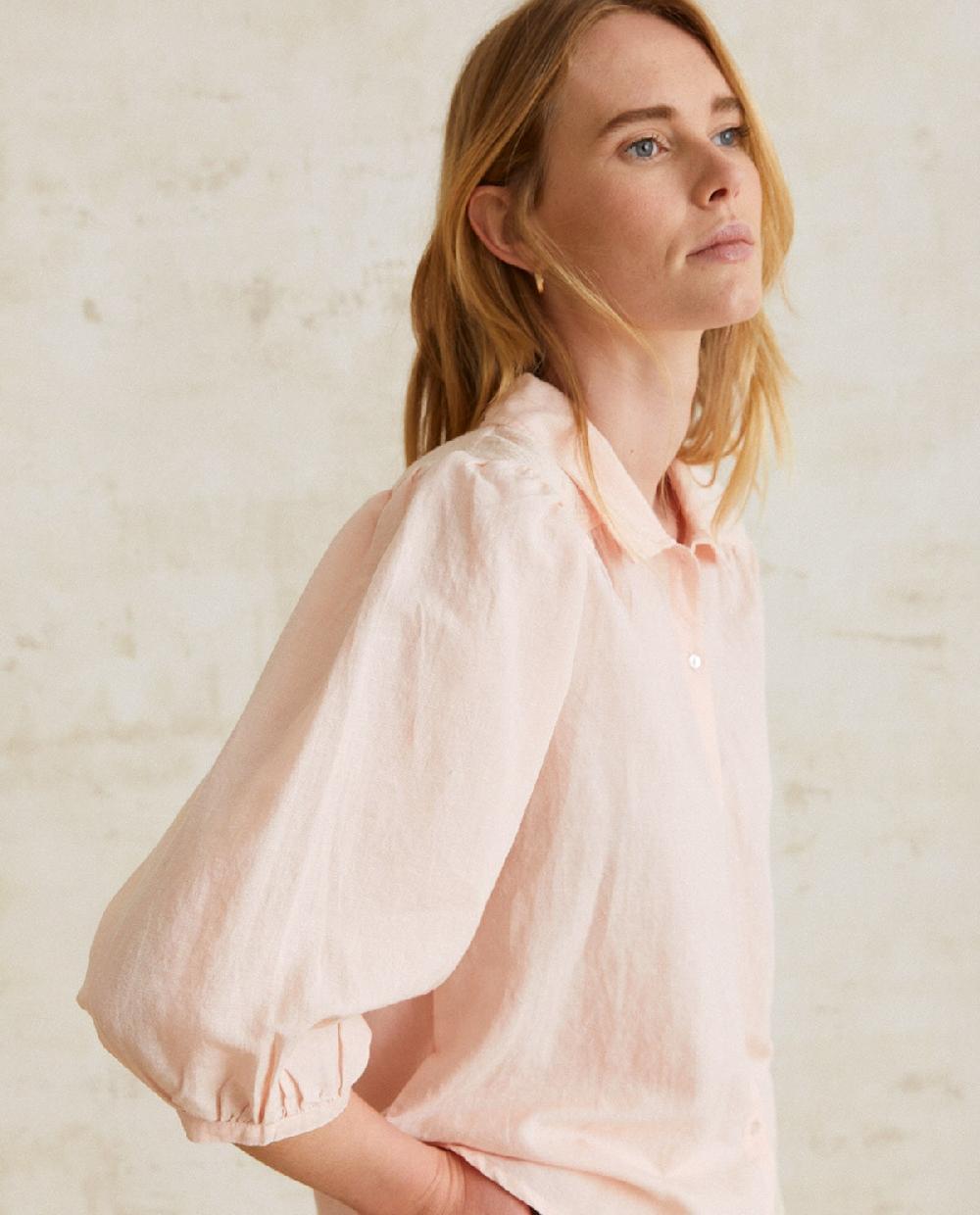 yerse Blusa romántica algodón rosa Última moda