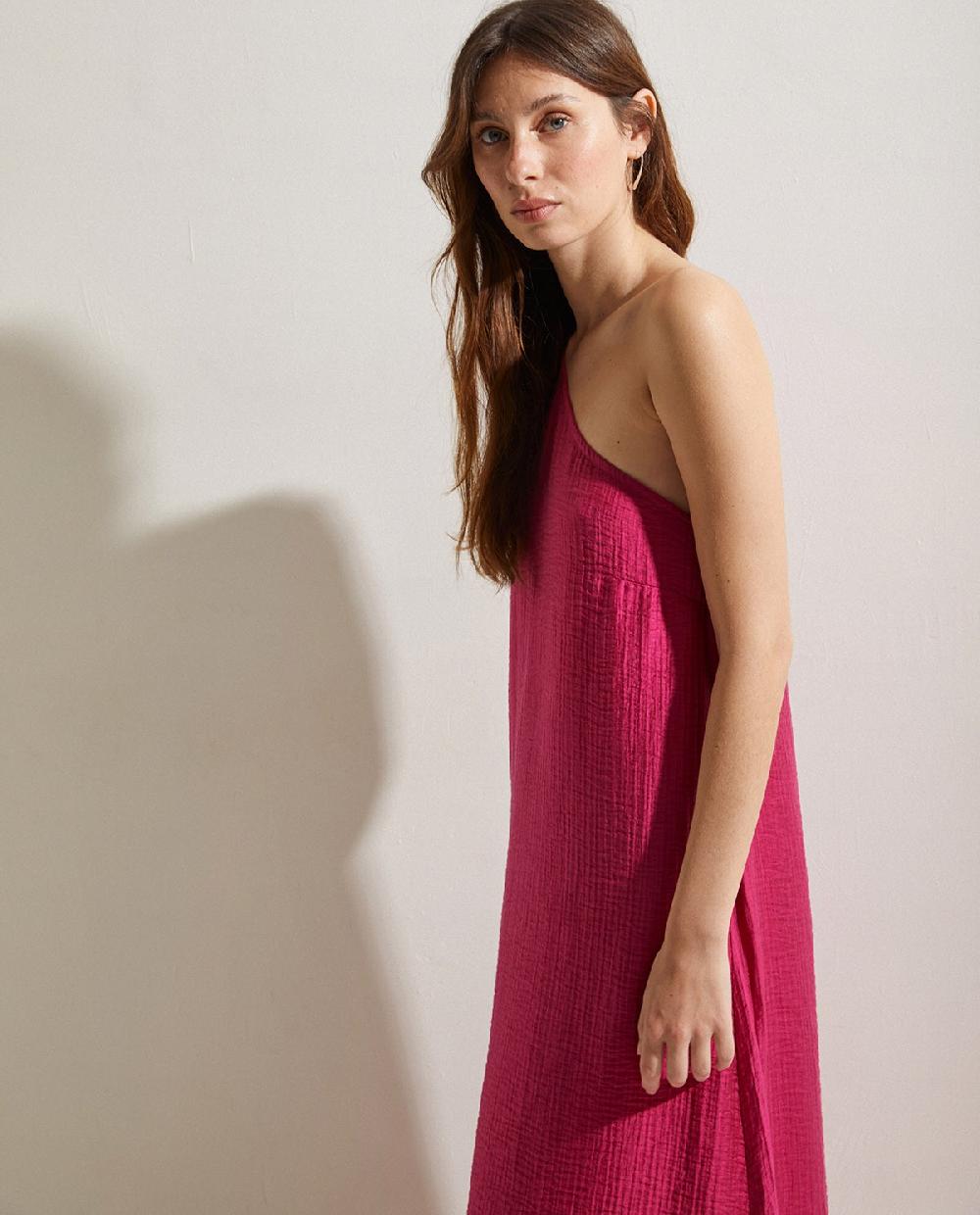 yerse Vestido manga abullonada fuchsia Devoluciones gratuitas