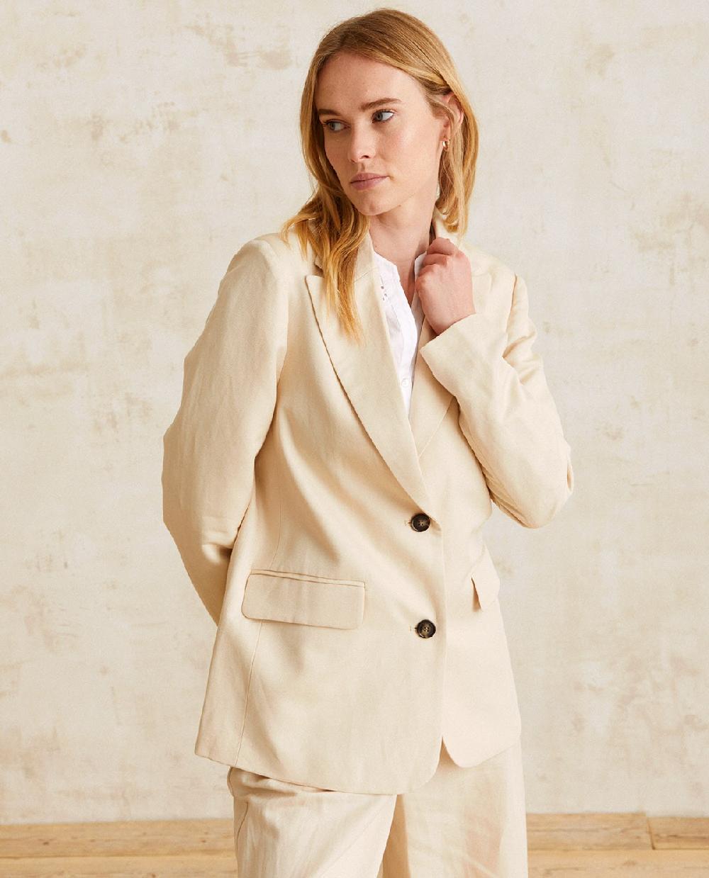 yerse Americana traje lino natural En línea