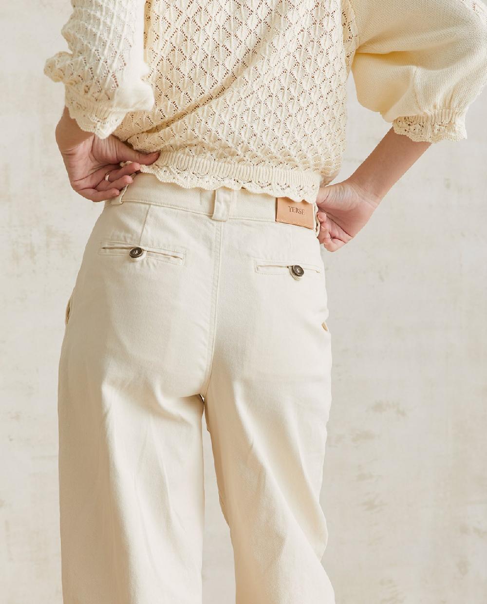 yerse Pantalón denim carrot crudo Ofertas
