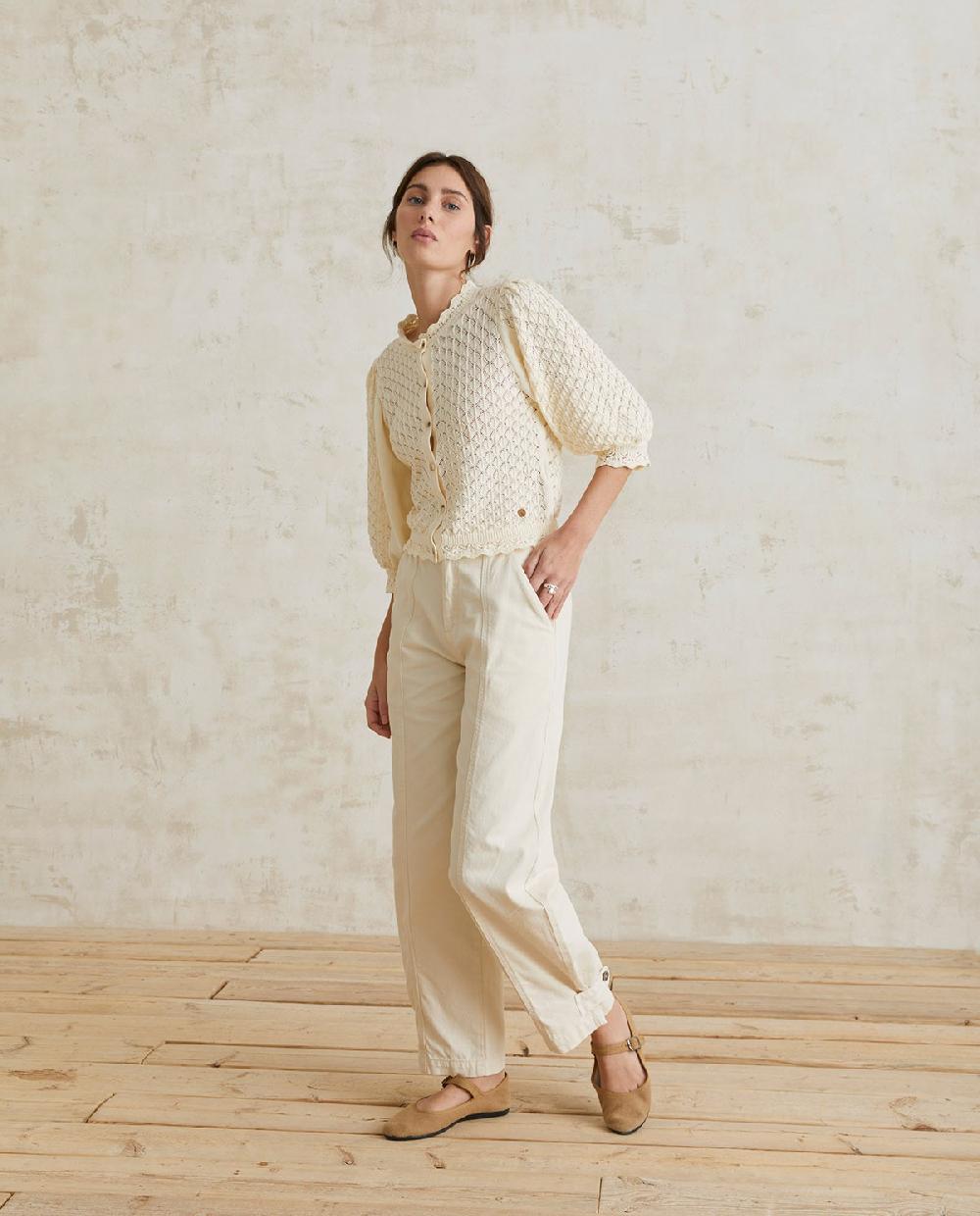 yerse Pantalón denim carrot crudo Ofertas