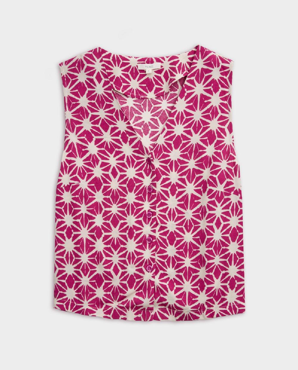 yerse Chaleco fluido estampado fuchsia Rebajas top