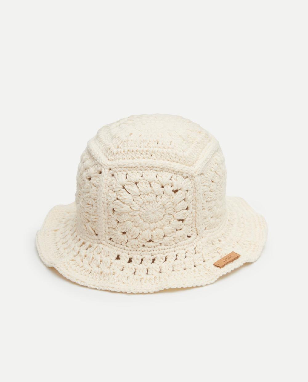 yerse Gorro algodón ganchillo natural Superdescuento