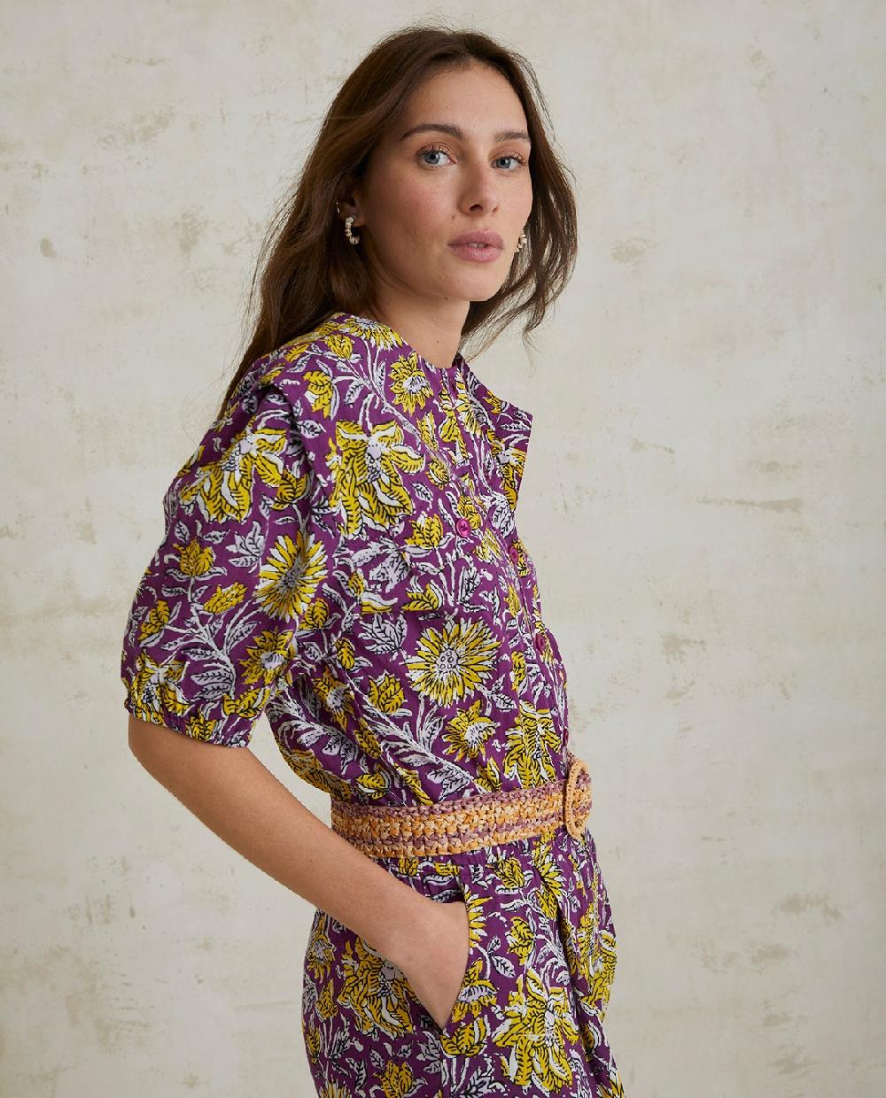 yerse Mono algodón estampado lila Limitado a 3 días
