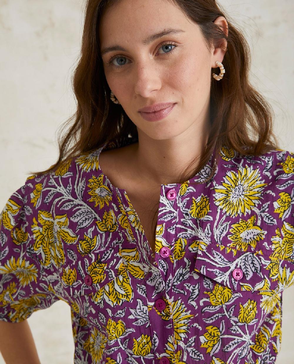 yerse Mono algodón estampado lila Limitado a 3 días