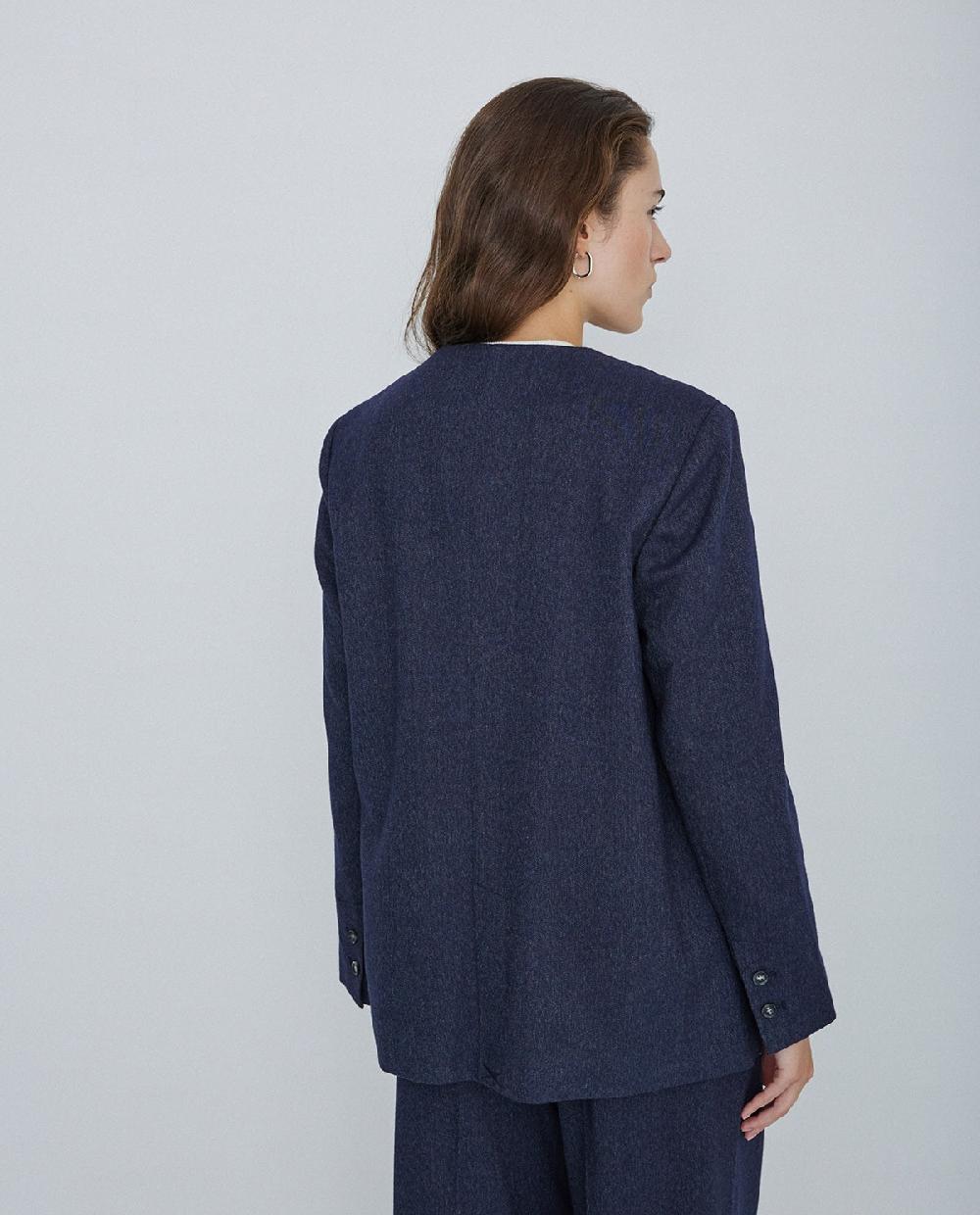 yerse Americana diseño monocolor azul marino Ofertas especiales
