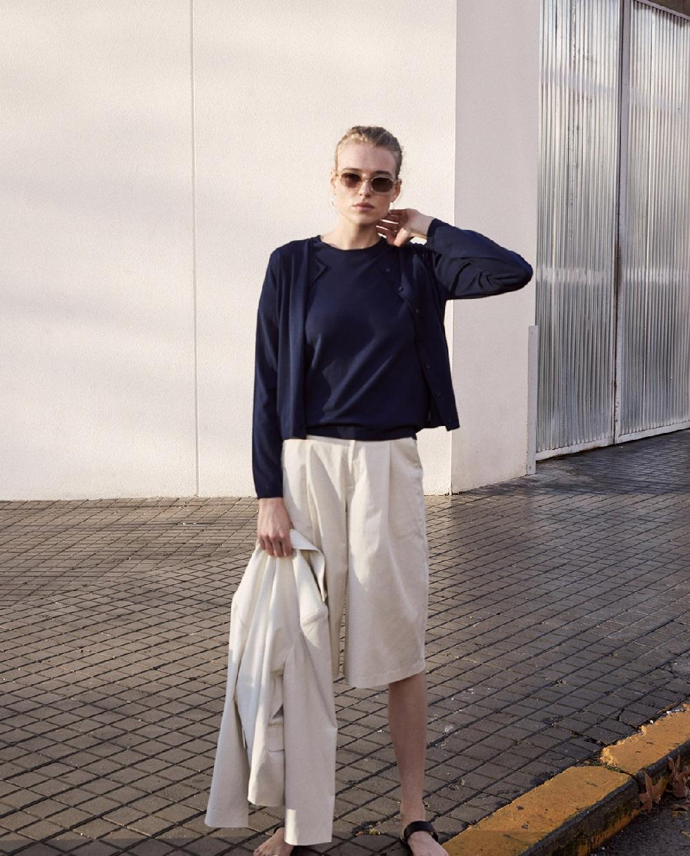 yerse Bermudas tejido gabardina blanco roto Rebajas
