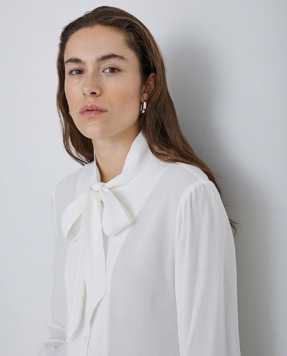 yerse Camisa fluida lazo crudo Rebajas baratas