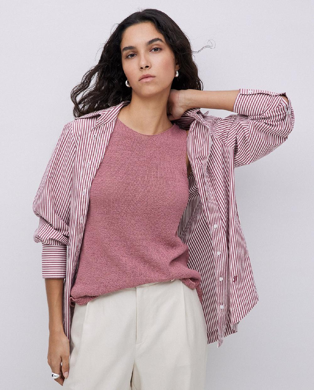 yerse Camisa popelín rayas grante Rebajas top