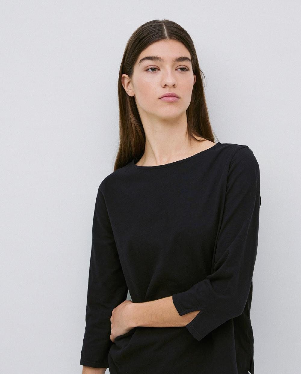yerse Camiseta 3/4 algodón flamé negro Promoción por tiempo limitado