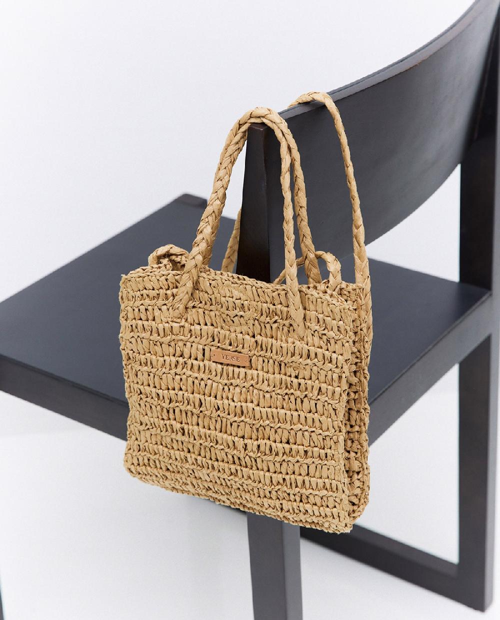 yerse Bolso bandolera Rafia natural Liquidación
