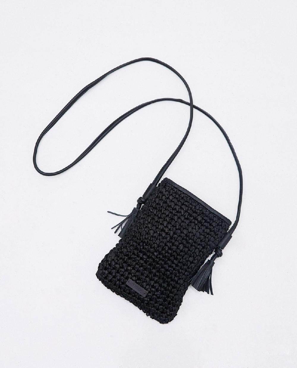 yerse Bolso handmade rafia negro Tienda de fábrica