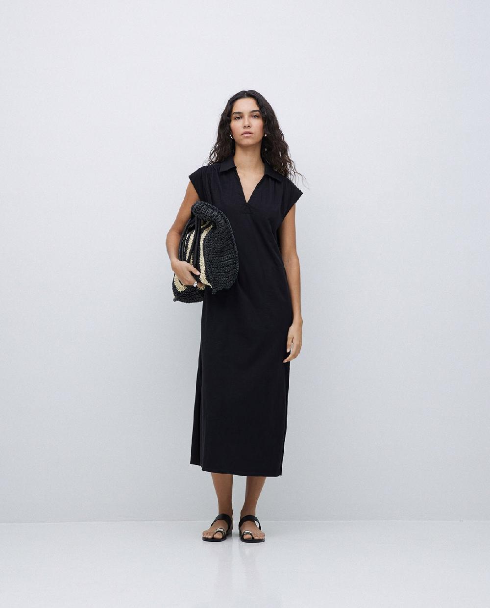 yerse Bolso Shopper Rafia crudo y negro Devoluciones gratuitas