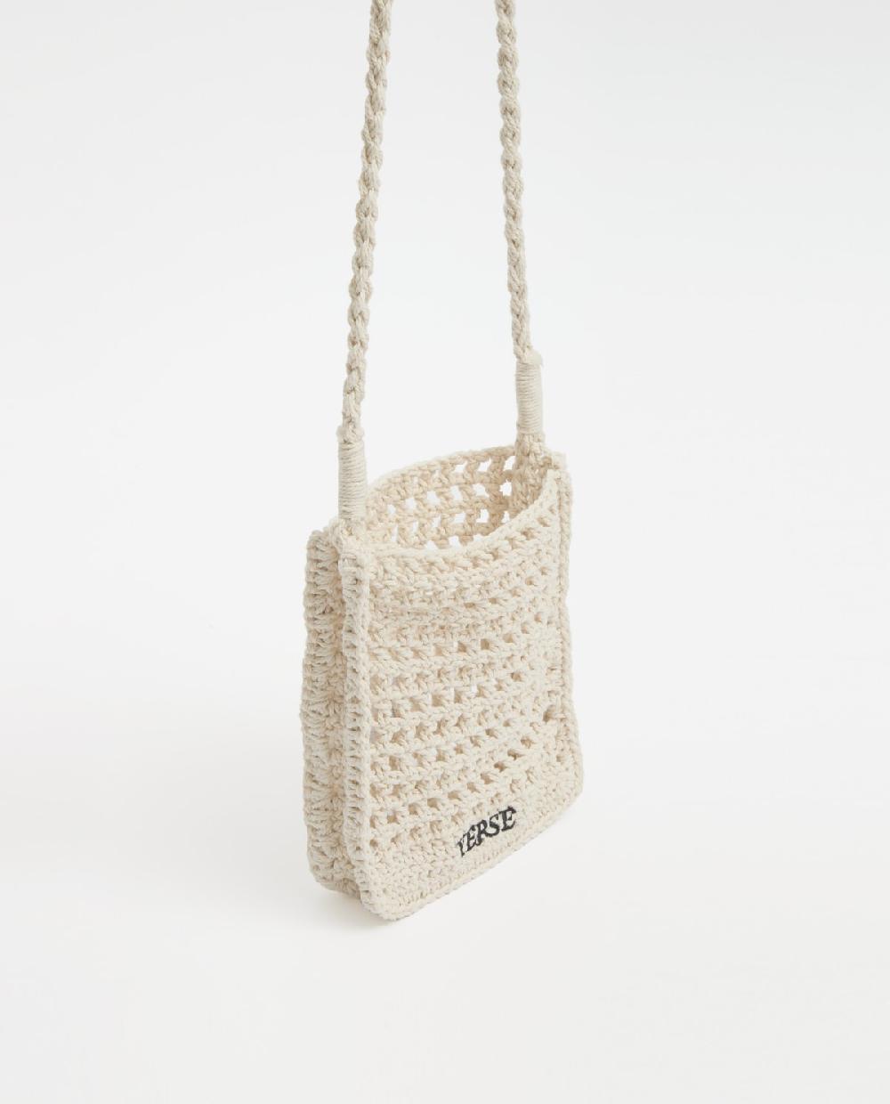 yerse Bolso handmade de crochet crudo Outlet