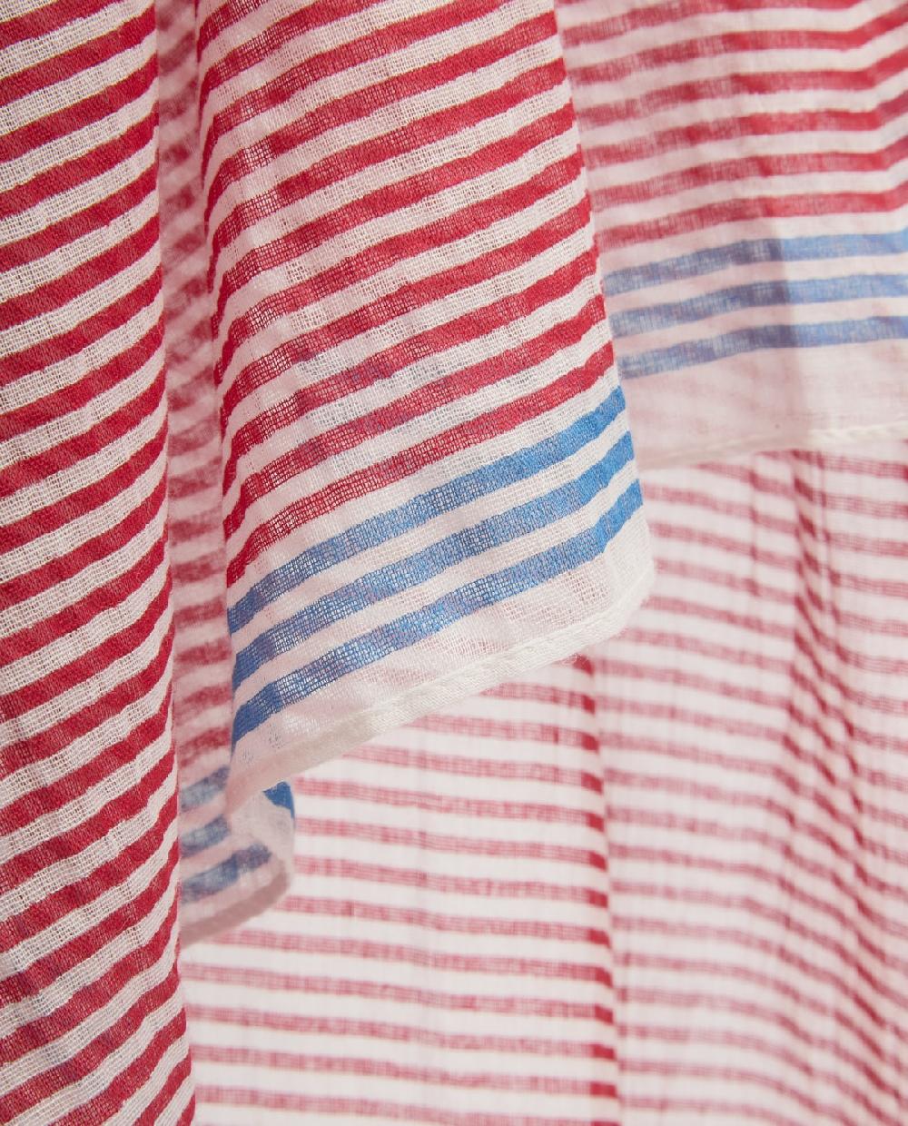 yerse Fular algodón rayas rojo Rebajas