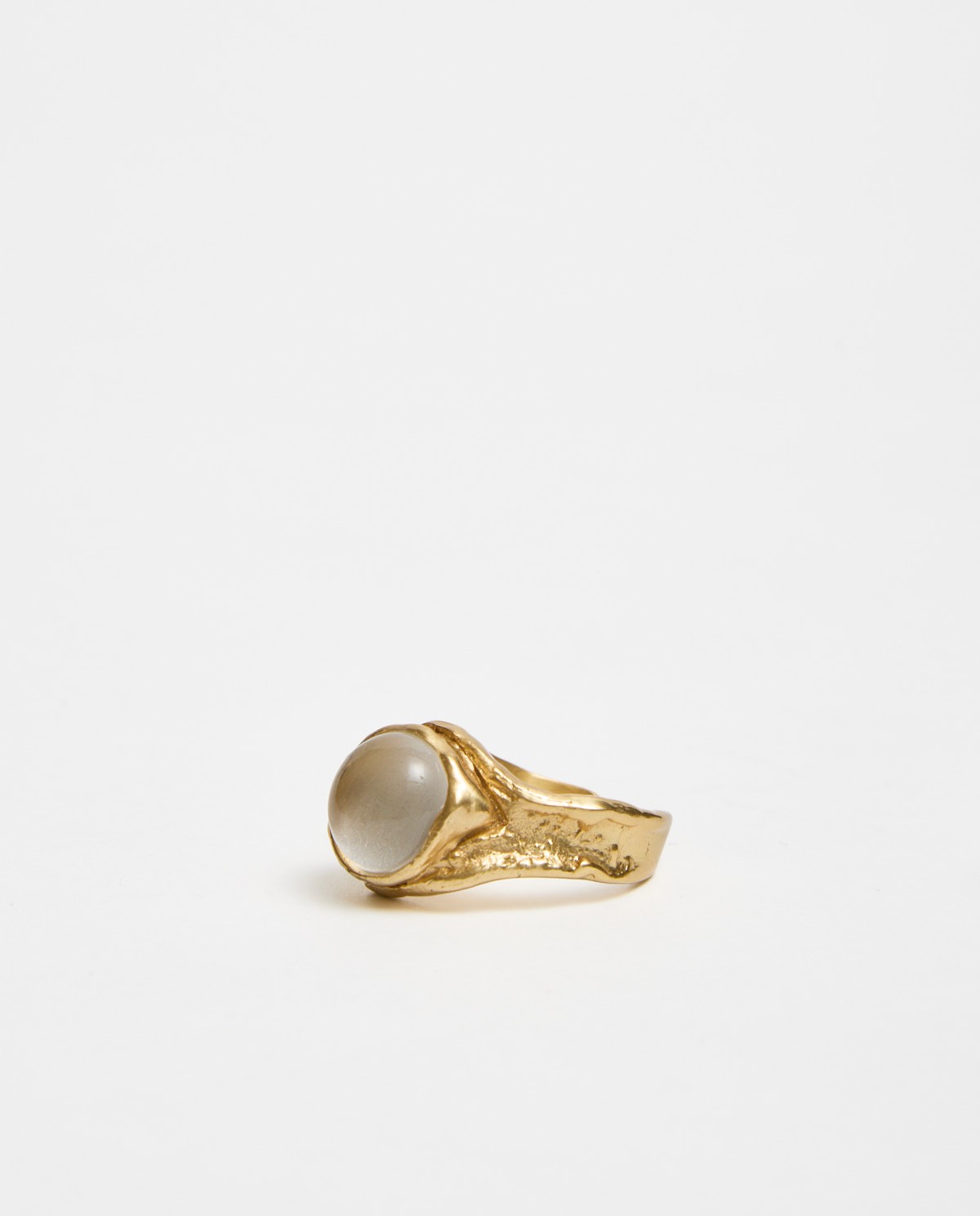 yerse Anillo dorado bola blanca