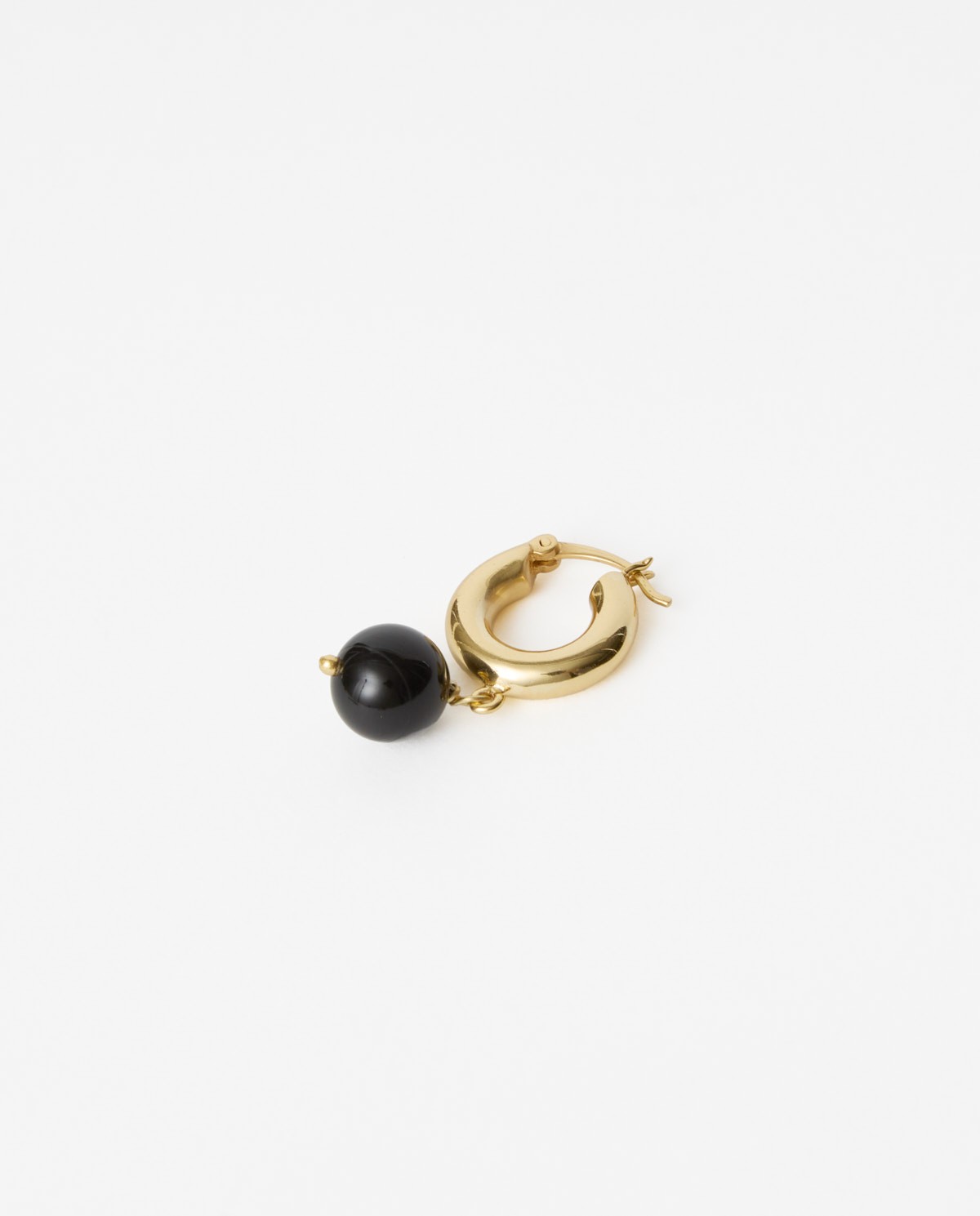 yerse Pendientes aro bola negro Gran oferta