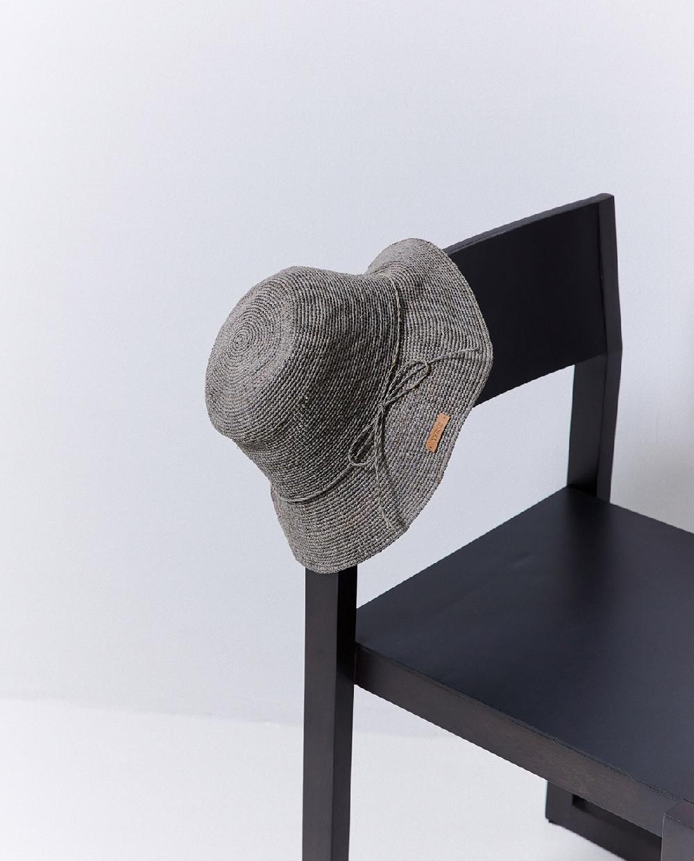 yerse Sombrero handmade rafia gris Mejor oferta