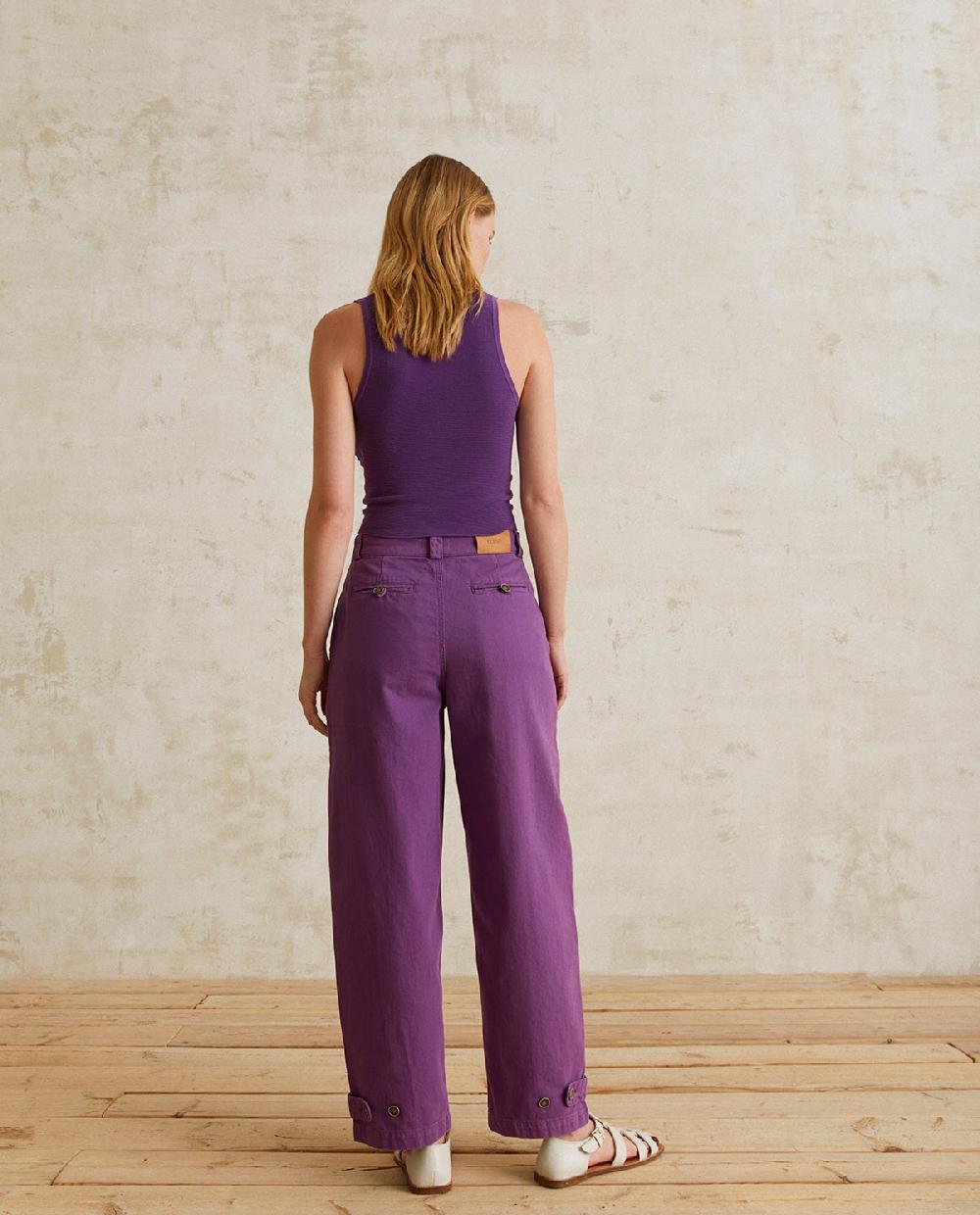 yerse Pantalón denim carrot lila ÚLTIMAS EDICIONES