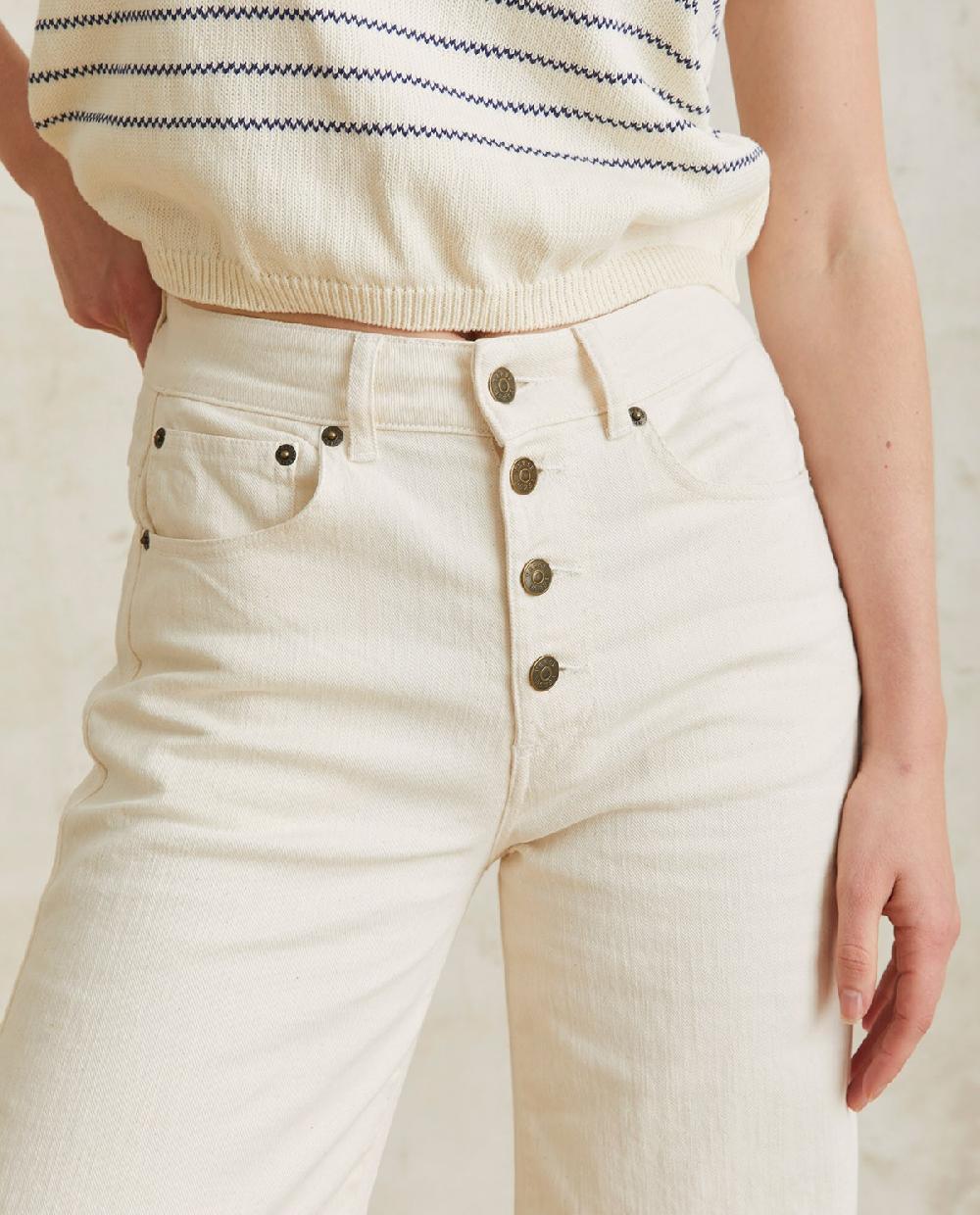 yerse Pantalón denim wide leg crudo Precio de fábrica
