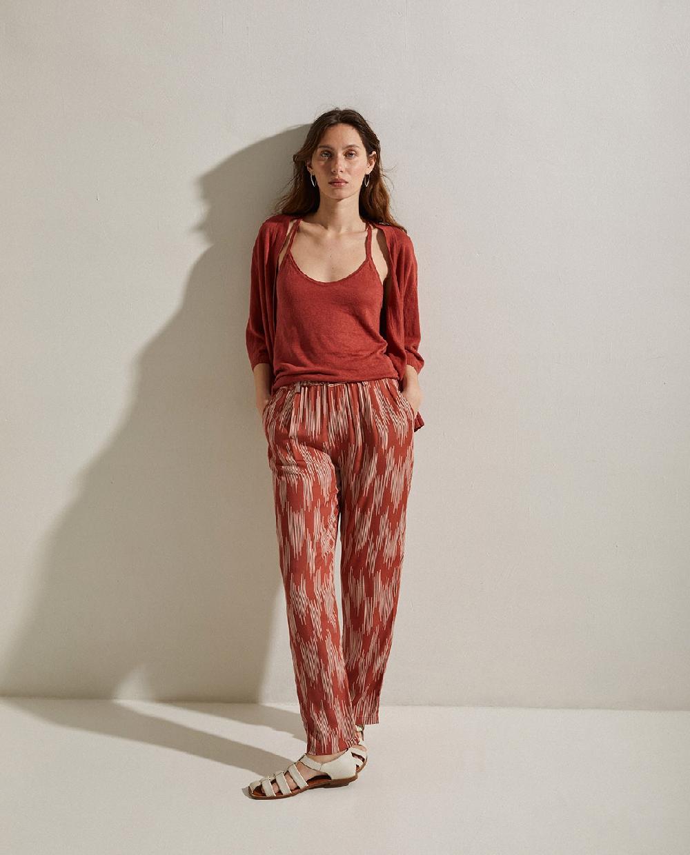 yerse Pantalón fluido estampado teja Oferta especial de fábrica