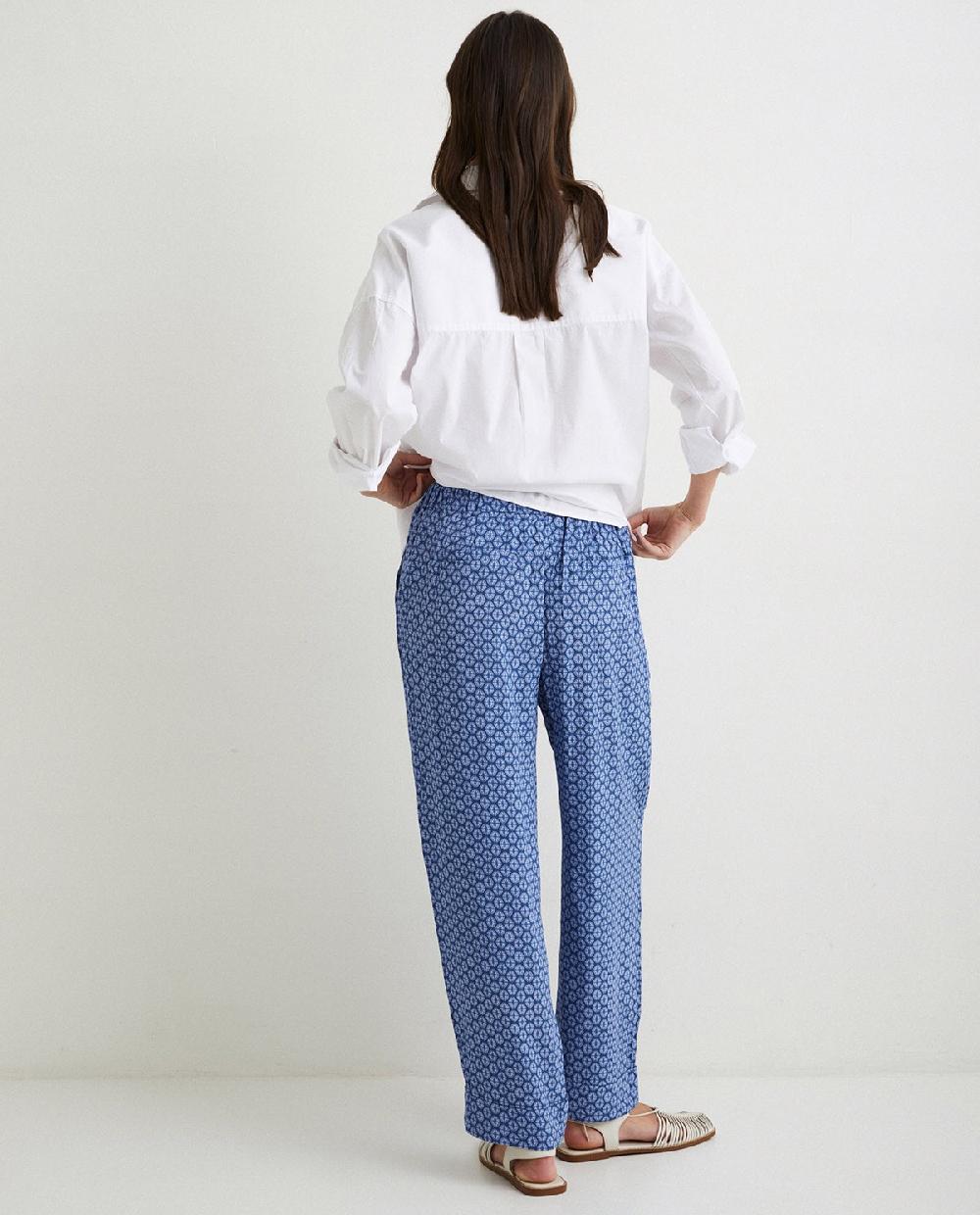yerse Pantalón fluido recto azul Promoción trimestral
