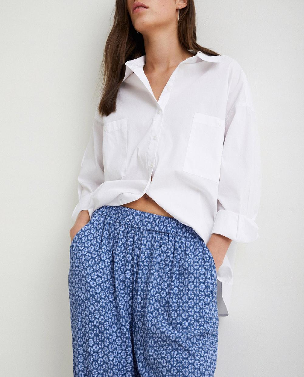 yerse Pantalón fluido recto azul Promoción trimestral