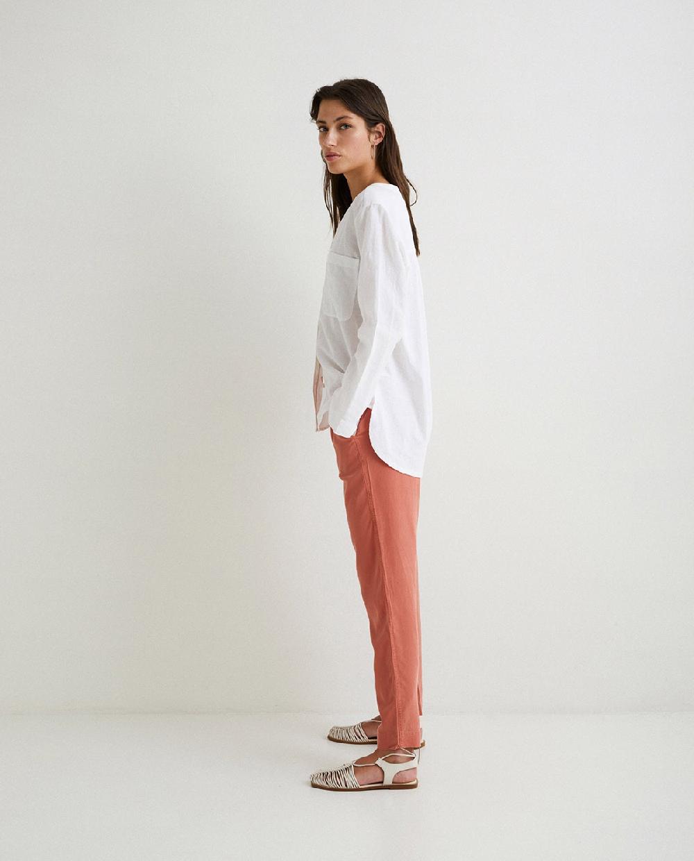 yerse Pantalón fluido tencel naranja Superdescuento