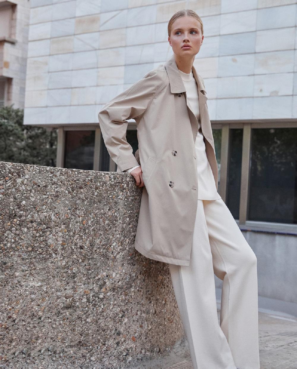 yerse Pantalón traje lino natural En oferta