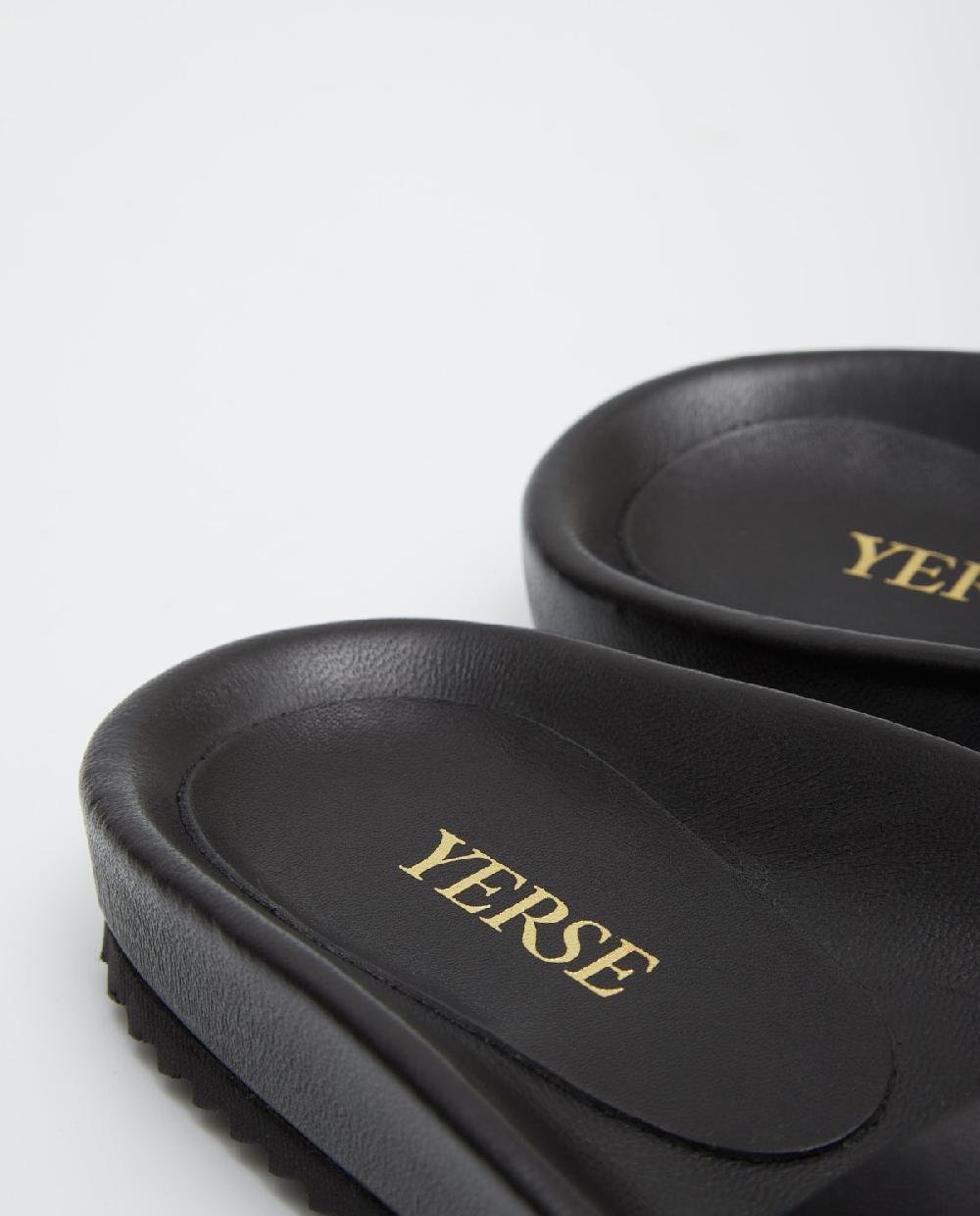 yerse Sandalia 100% piel negro Descuento por venta flash