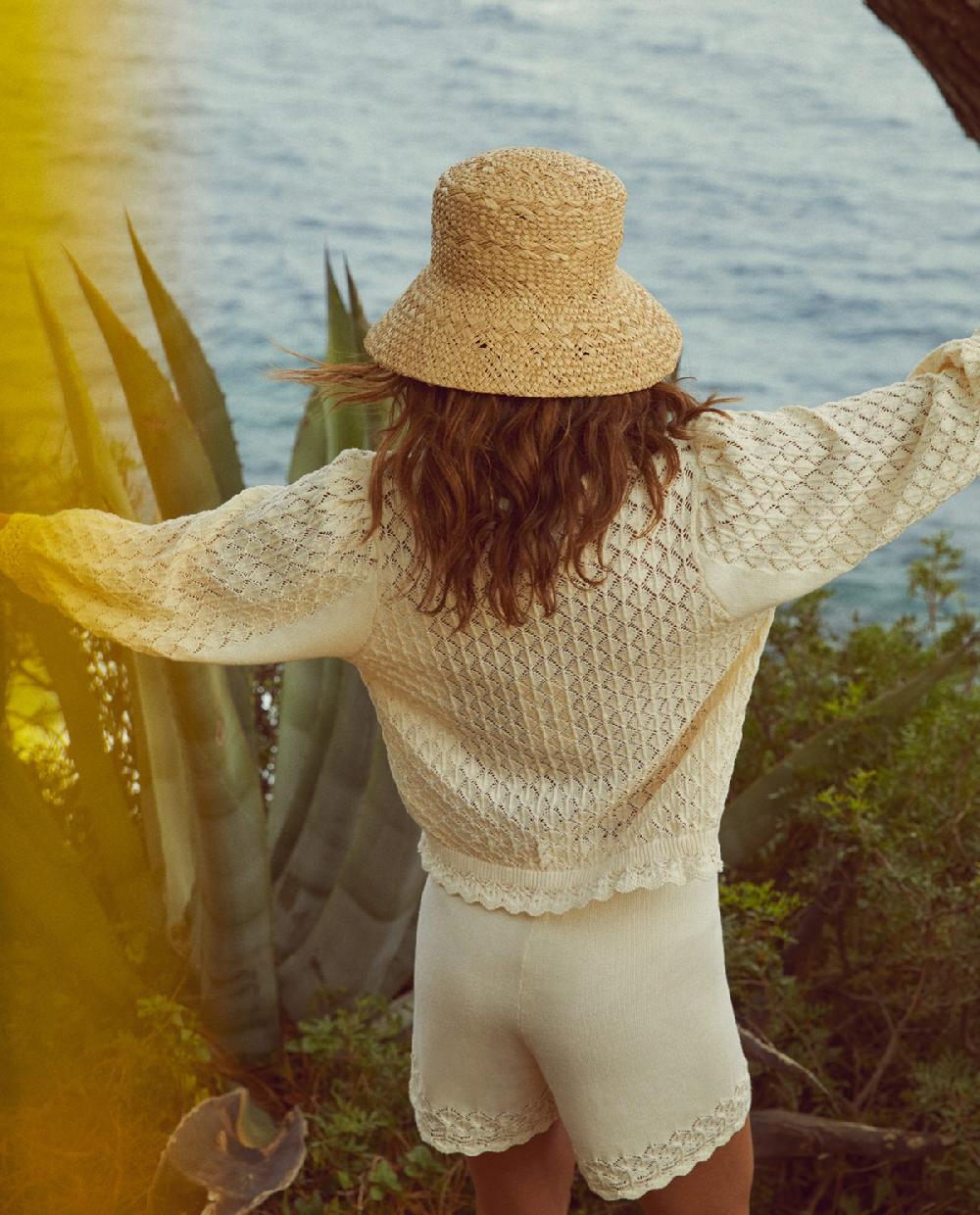 yerse Short punto crochet crudo Rebajas de fin de temporada