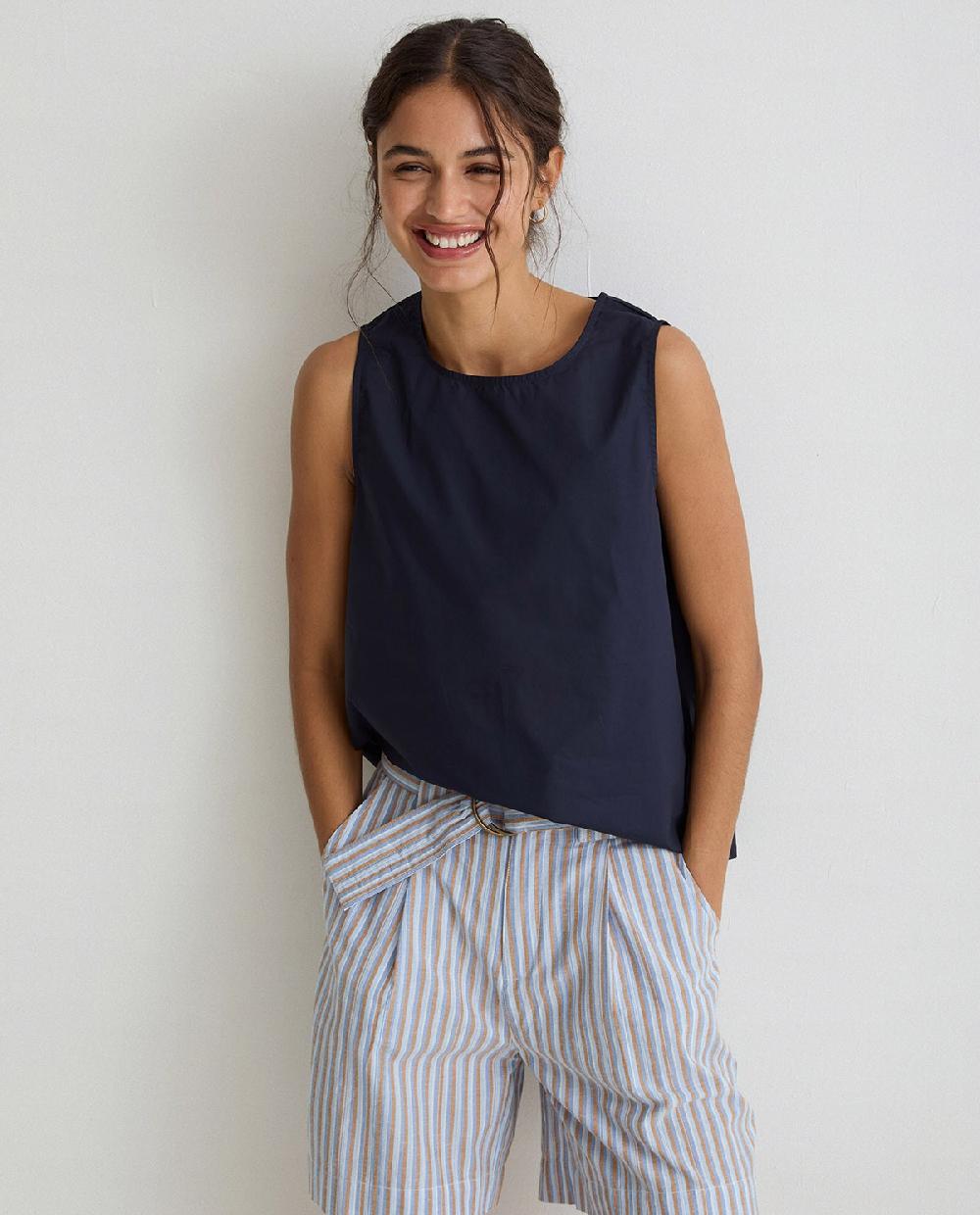 yerse Shorts algodón rayas azul Precio ultrabajo