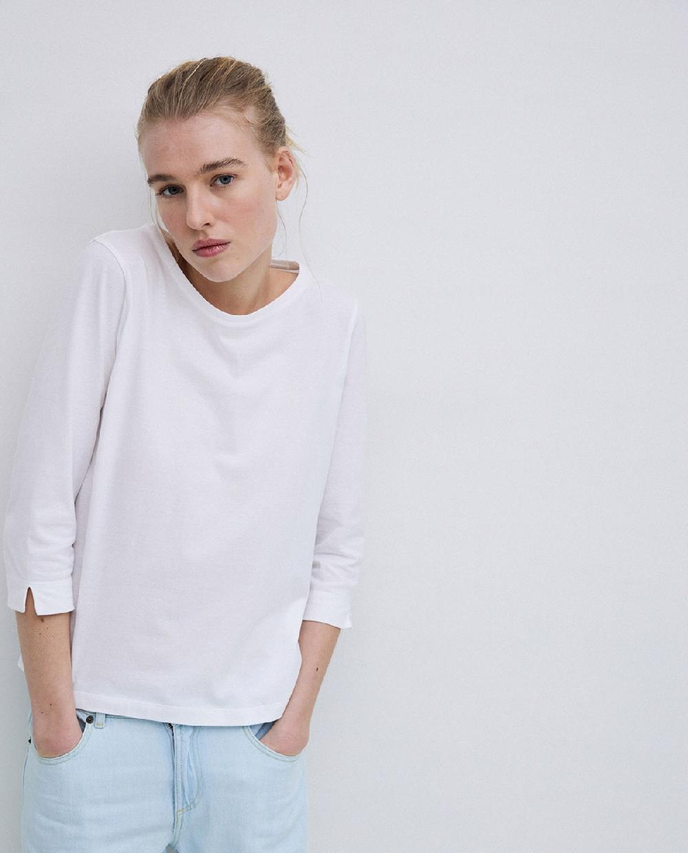 yerse Camiseta básica 3/4 blanco Gran oferta