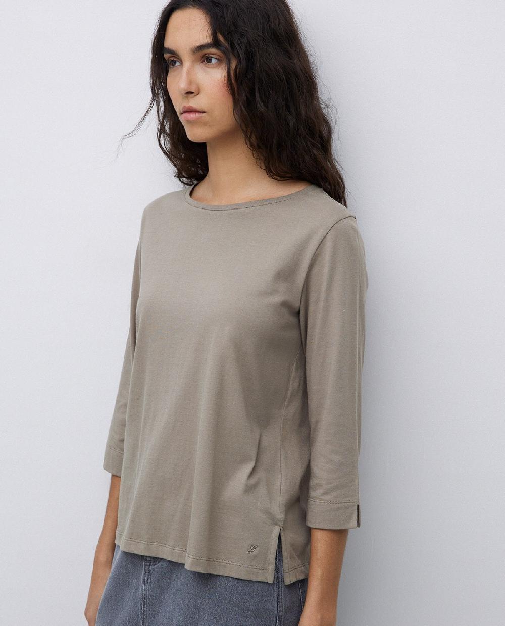 yerse Camiseta básica 3/4 caqui Rebajas baratas