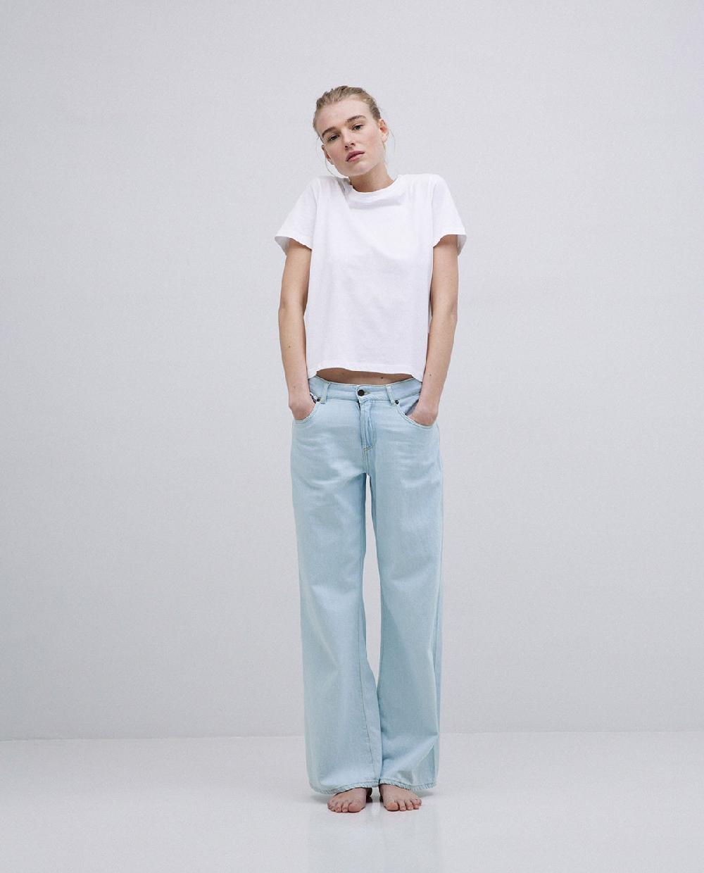 yerse Camiseta básica cuello redondo blanco Tienda