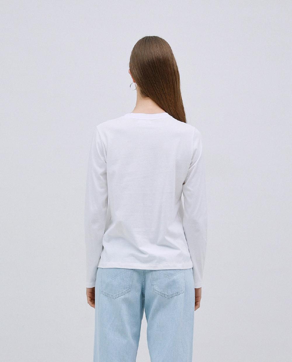 yerse Camiseta básica manga larga blanco Liquidación