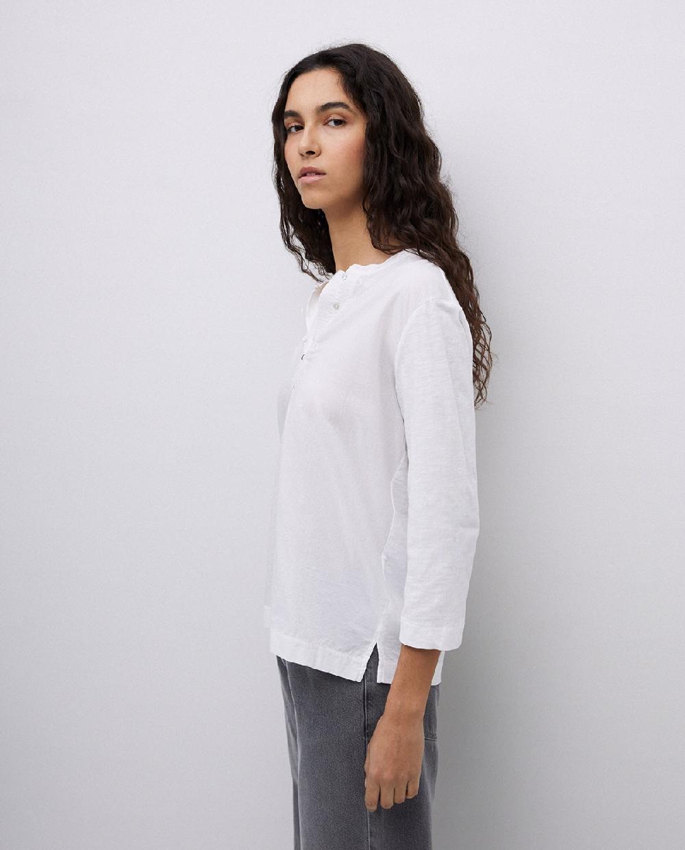 yerse Camiseta escote panadero bordado blanco Mejor oferta