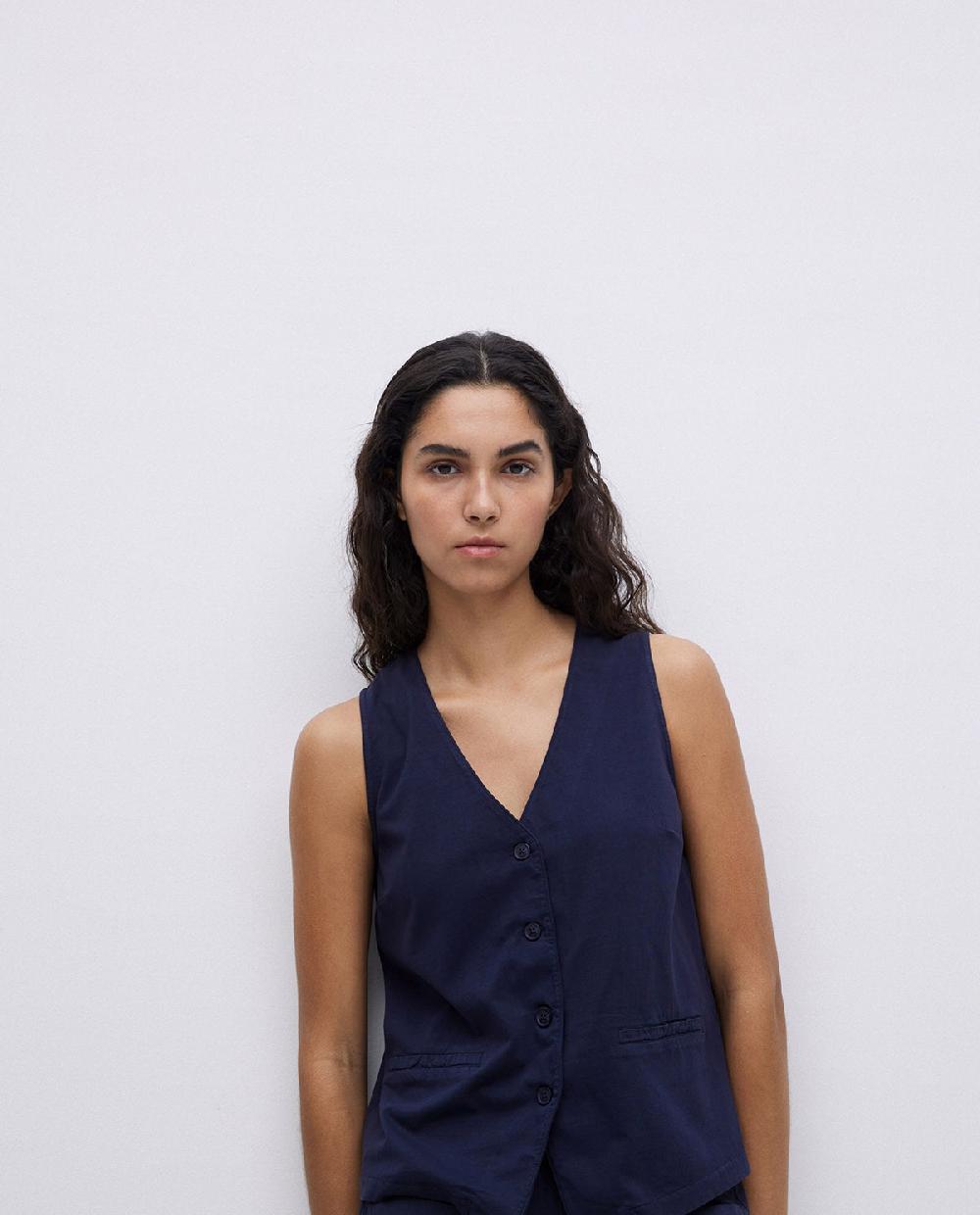 yerse Chaleco de punto algodón azul oscuro COMPRAR AHORA