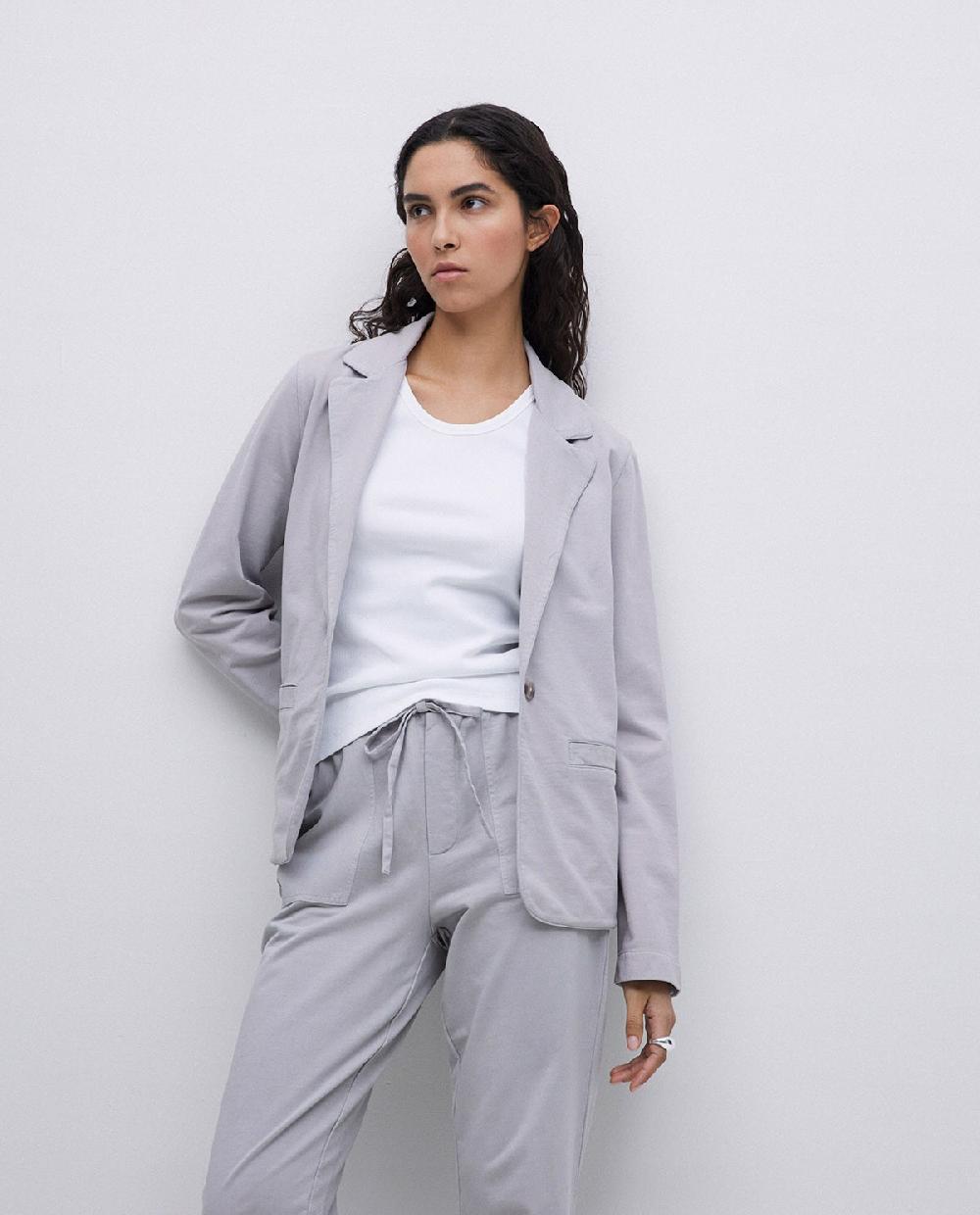 yerse Chaqueta americana cuello solapa gris Solo queda un día