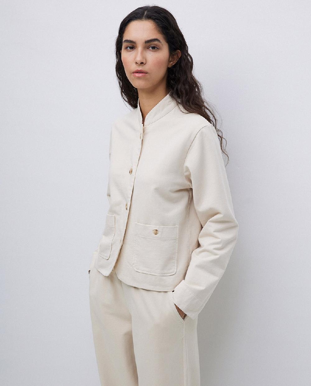 yerse Chaqueta corta cuello mao beige Grandes descuentos