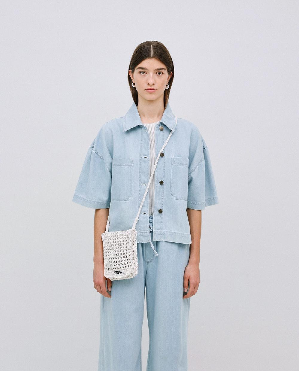 yerse Chaqueta denim tencel azul Liquidación