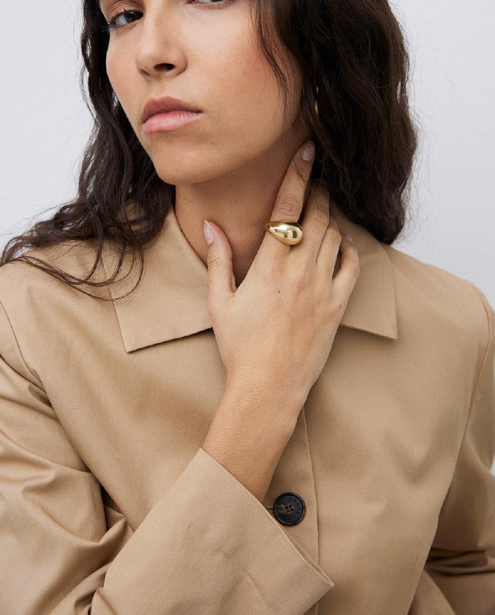 yerse Chaqueta tejido gabardina camel Ahorra y exporta