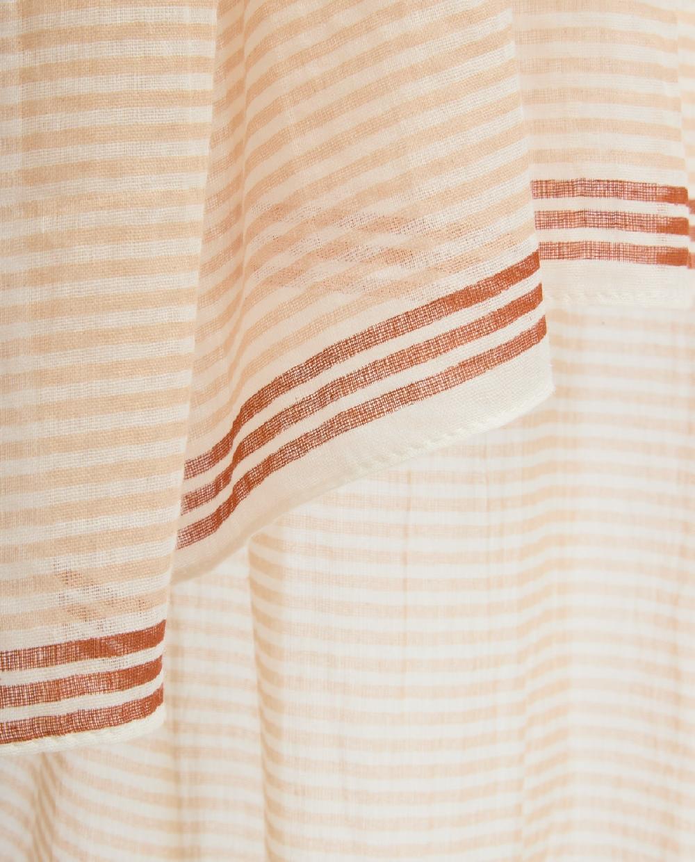yerse Fular algodón rayas beige Descuento por venta flash