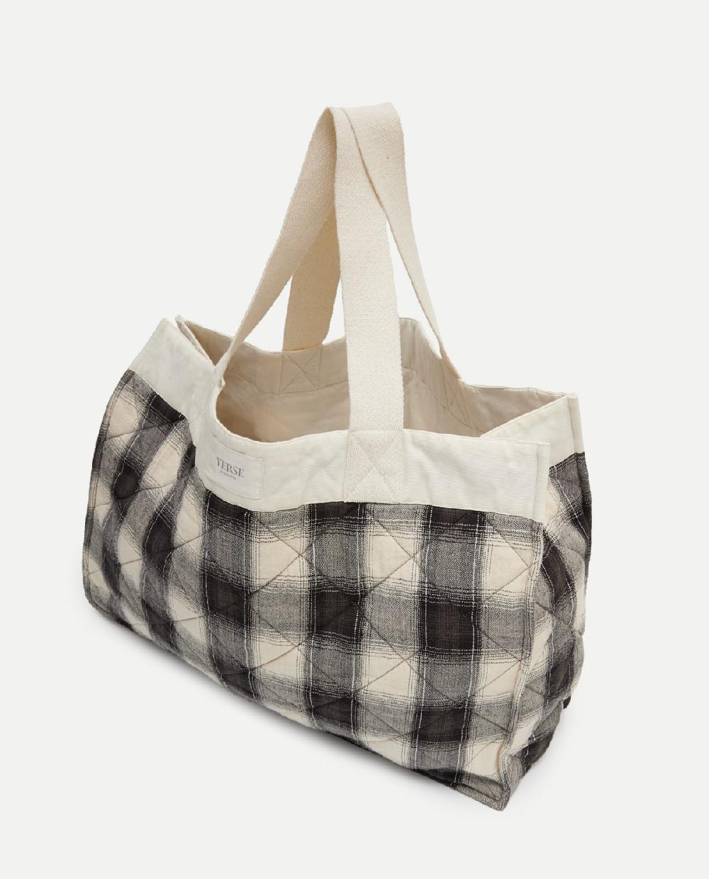 yerse Bolsa cuadros acolchada negro Ofertas