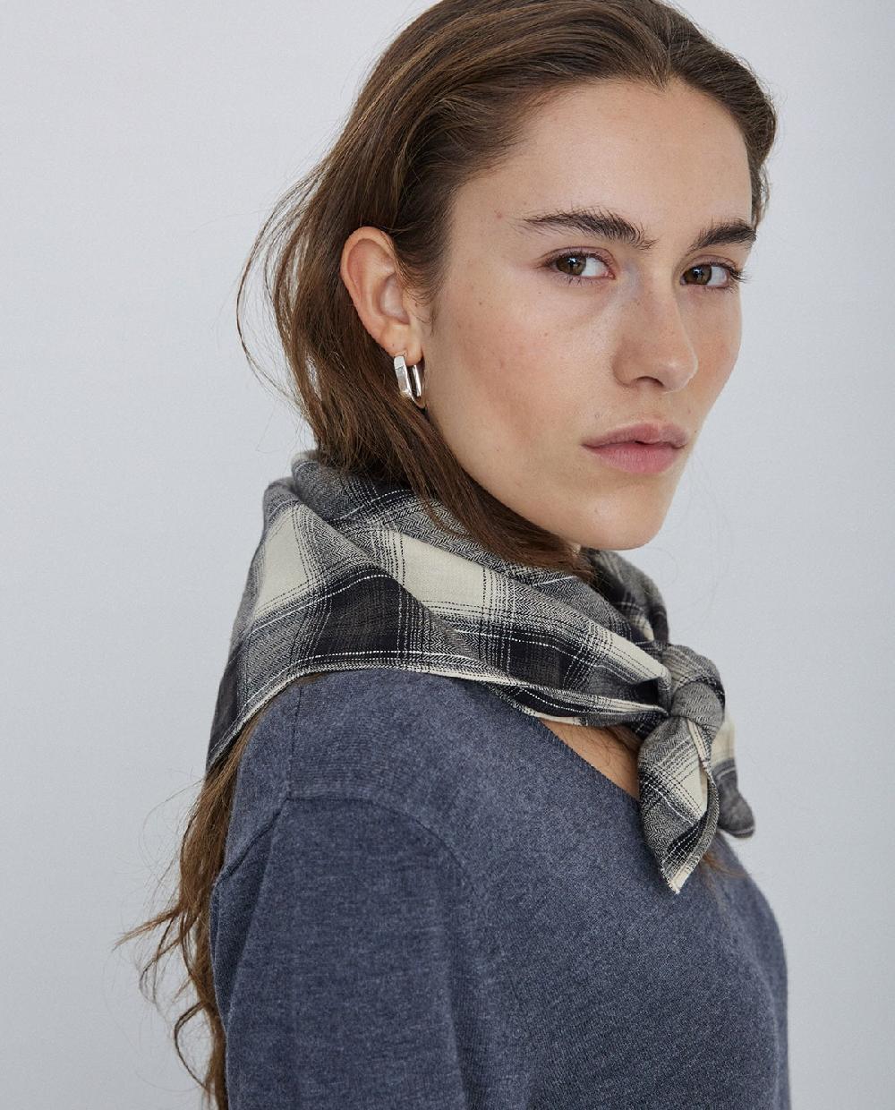 yerse Bandana algodón cuadros negro Mejor oferta