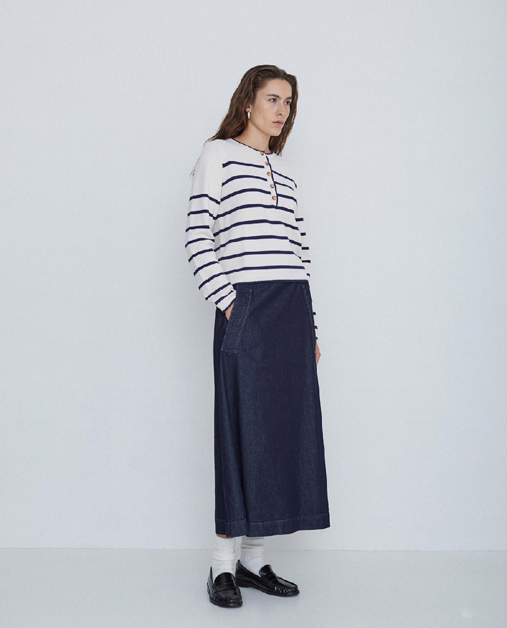 yerse Falda maxi denim azul oscuro Precio de fábrica